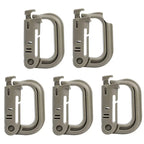 Lot de 5 Mousquetons tactiques Grimloc compatibles MOLLE 