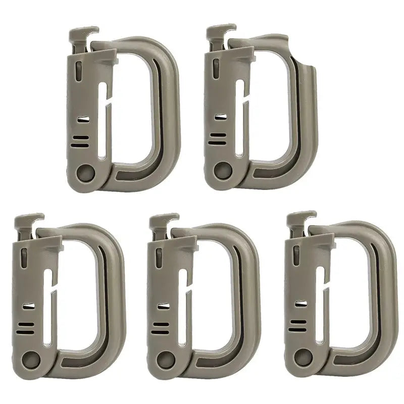 Lot de 5 Mousquetons tactiques Grimloc compatibles MOLLE Zone Tactique