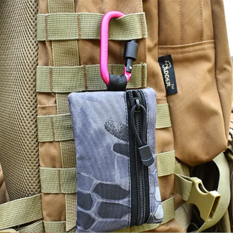 Lot de 5 mousquetons tactiques en aluminium avec vis de serrage Zone Tactique