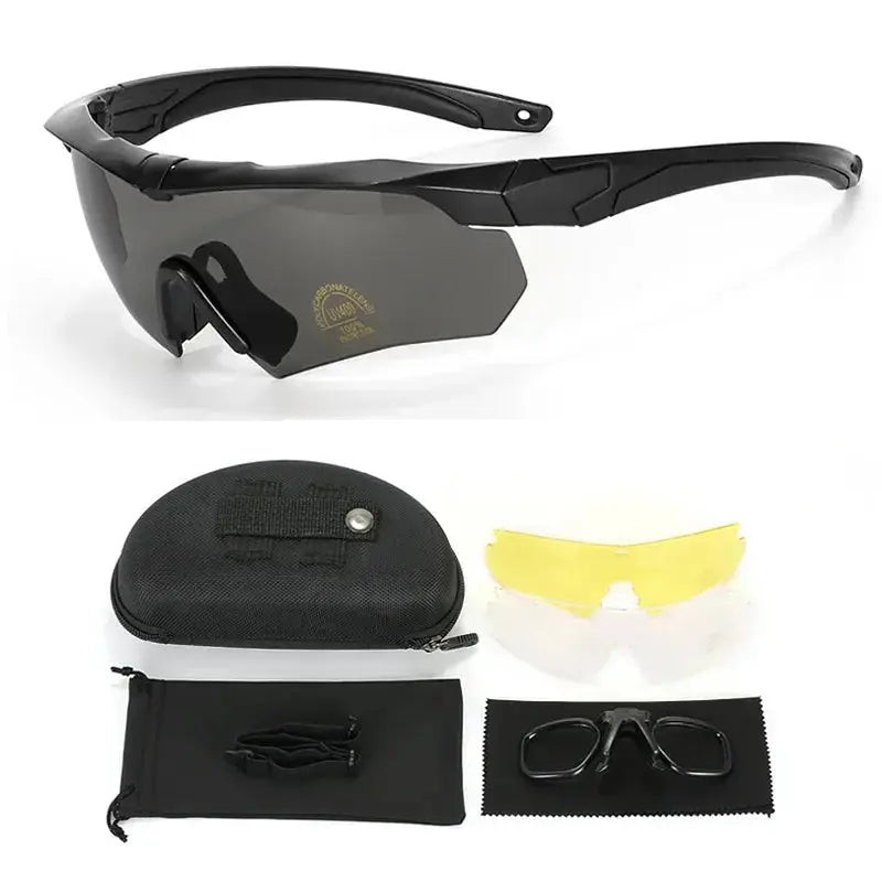 Lunettes balistiques tactiques de tir protection visuelle anti éclats 