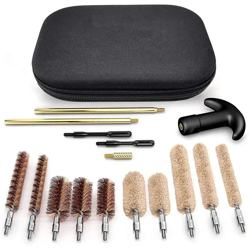 Mallette de nettoyage 16 pièces multi calibres avec brosses et tiges - Zone Tactique