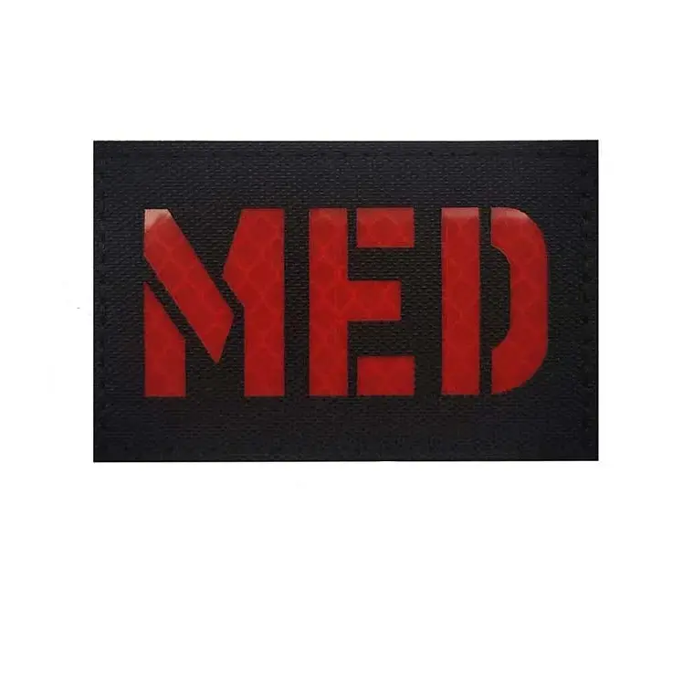 Patch MED médical tactique réfléchissant velcro identification 