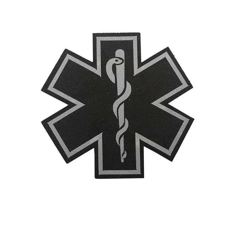 Patch étoile de vie médicale réfléchissante fixation velcro 