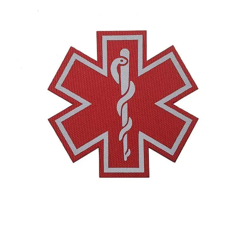 Patch étoile de vie médicale réfléchissante fixation velcro 