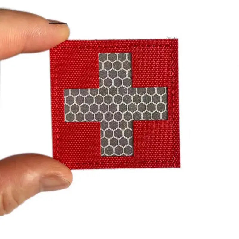 Patch médical croix réfléchissant avec fixation velcro 