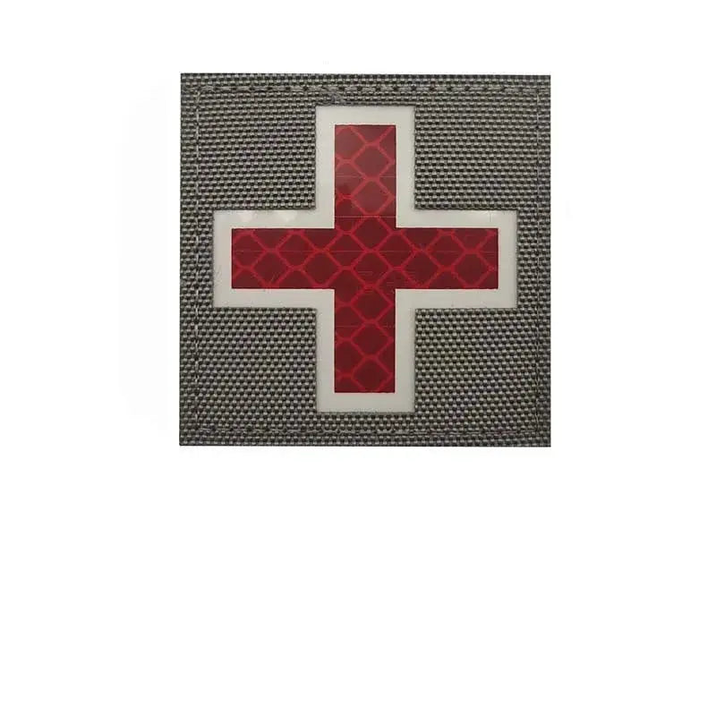 Patch médical croix réfléchissant avec fixation velcro 