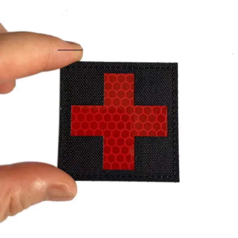 Patch médical croix réfléchissant avec fixation velcro 