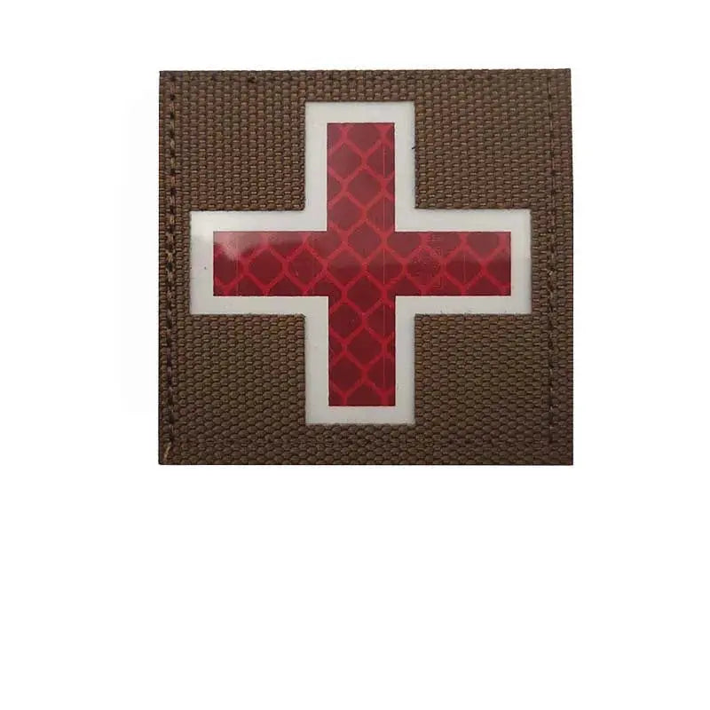 Patch médical croix réfléchissant avec fixation velcro 