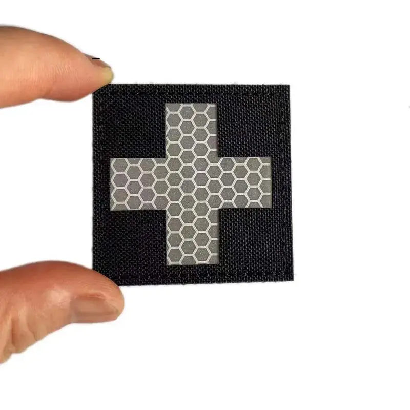 Patch médical croix réfléchissant avec fixation velcro 