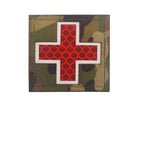 Patch médical croix rouge camouflage lumineux et réfléchissant 