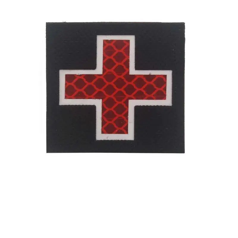 Patch médical croix rouge camouflage lumineux et réfléchissant 