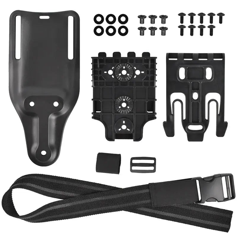 Plaque de cuisse tactique avec kit support holster fixation clip 