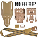 Plaque de cuisse tactique avec kit support holster fixation clip 