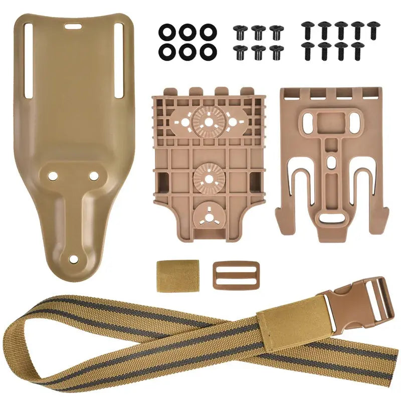 Plaque de cuisse tactique avec kit support holster fixation clip 