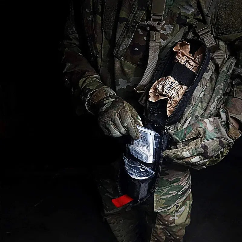 Plateforme de cuisse tactique drop leg MOLLE et pochette IFAK 
