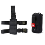 Plateforme de cuisse tactique drop leg MOLLE et pochette IFAK 