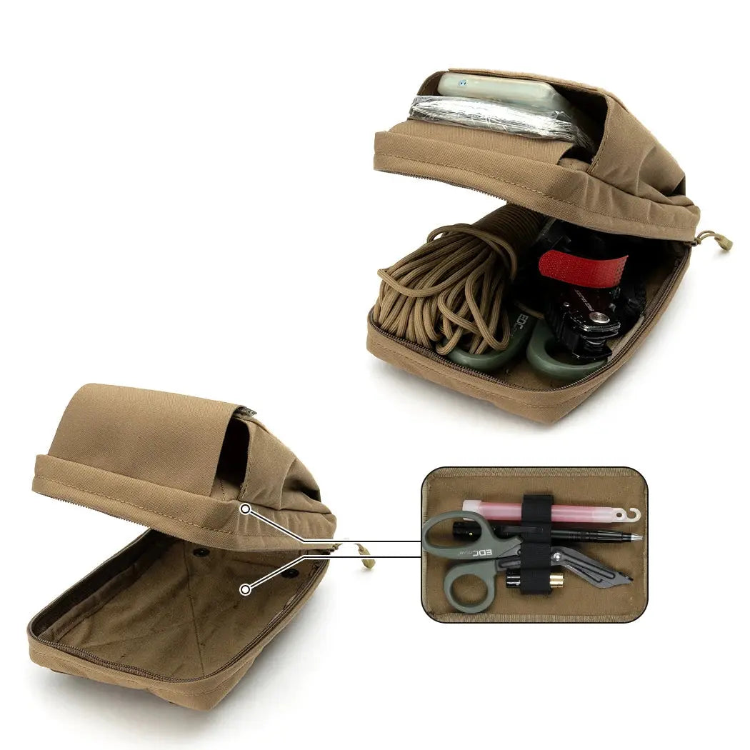 Poche EDC tactique verticale MOLLE compacte format smartphone 