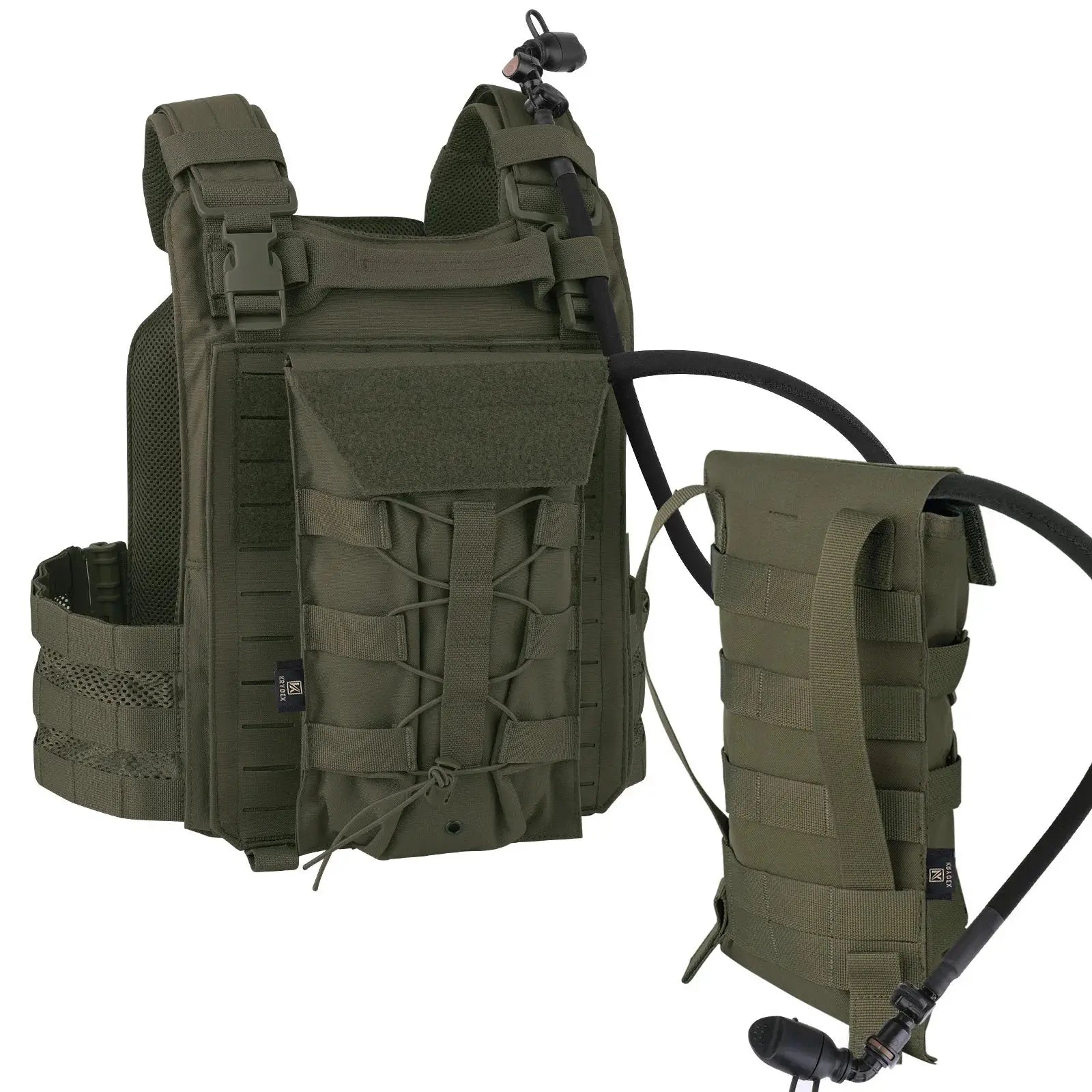Poche hydratation tactique 1.5L avec housse MOLLE et élastique 