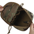 Pochette MOLLE AG tactique compacte format arrondi fermeture zip 