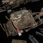Pochette MOLLE AG tactique compacte format arrondi fermeture zip 