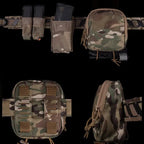 Pochette MOLLE AG tactique compacte format arrondi fermeture zip 