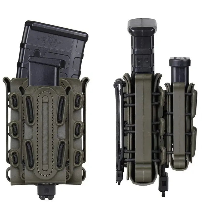 Pochette MOLLE chargeur DUO 556 et 9mm rétention rigide usage rapide Zone Tactique