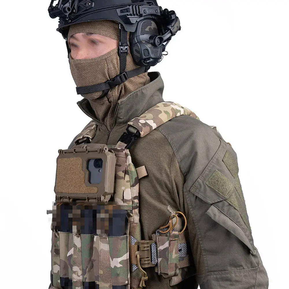 Pochette coque téléphone format medium renforcée attache MOLLE 
