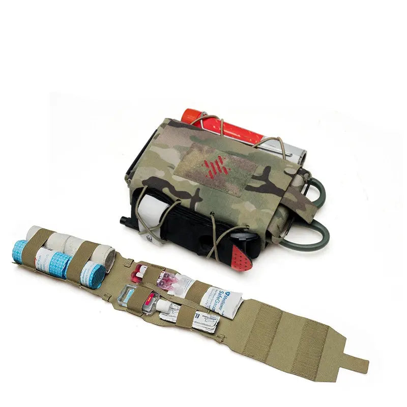 Pochette médicale tactique MOLLE avec rétention interne 
