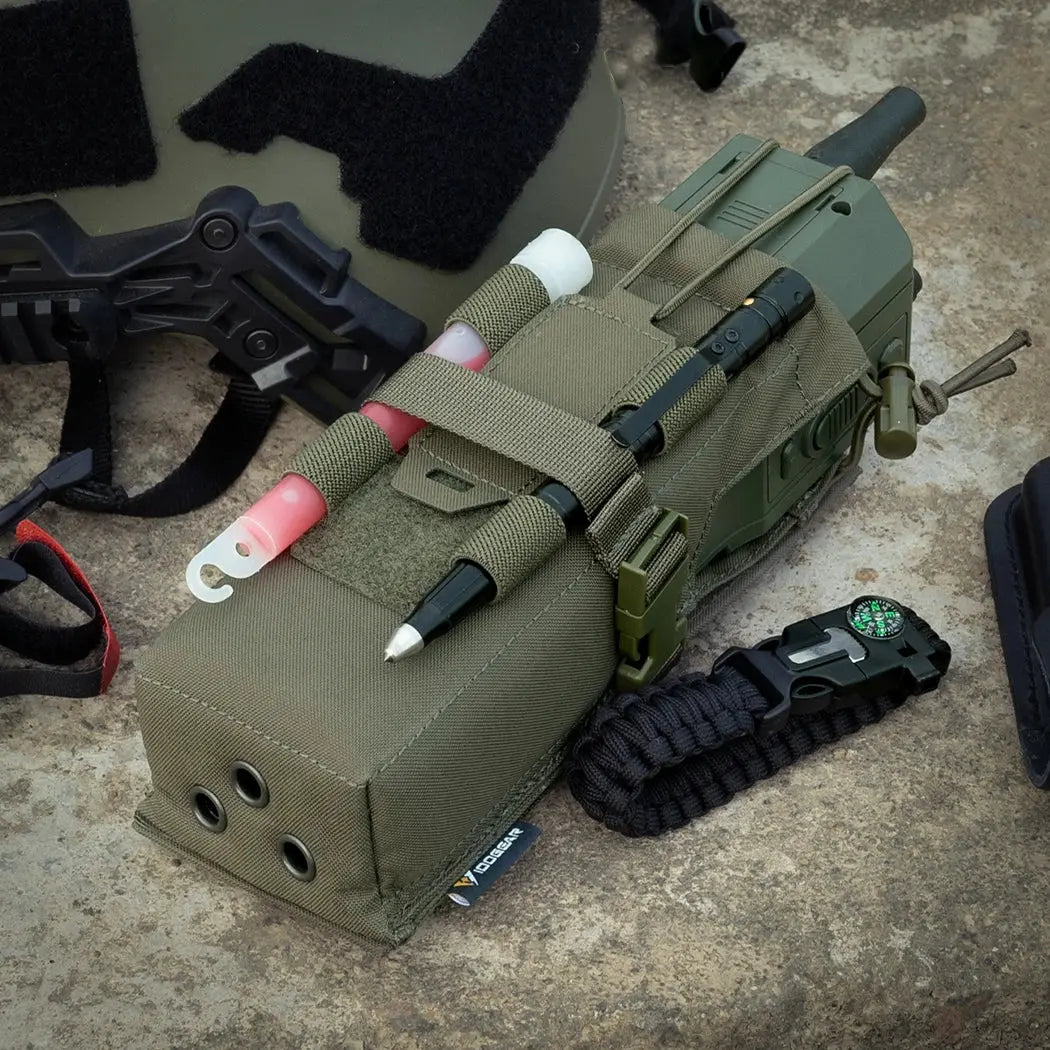 Pochette radio tactique molle réglable talkie walkie type PRC et ER 