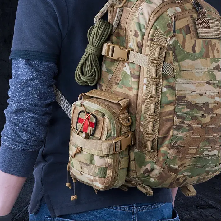 Pochette tactique MOLLE compacte multi-usage avec poignée 