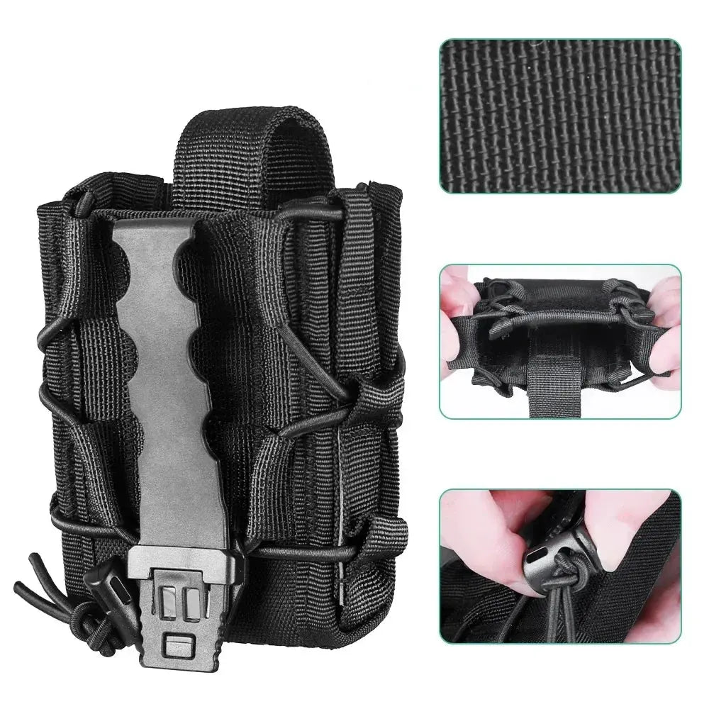 Pochette tactique MOLLE en nylon pour menottes et accessoires 