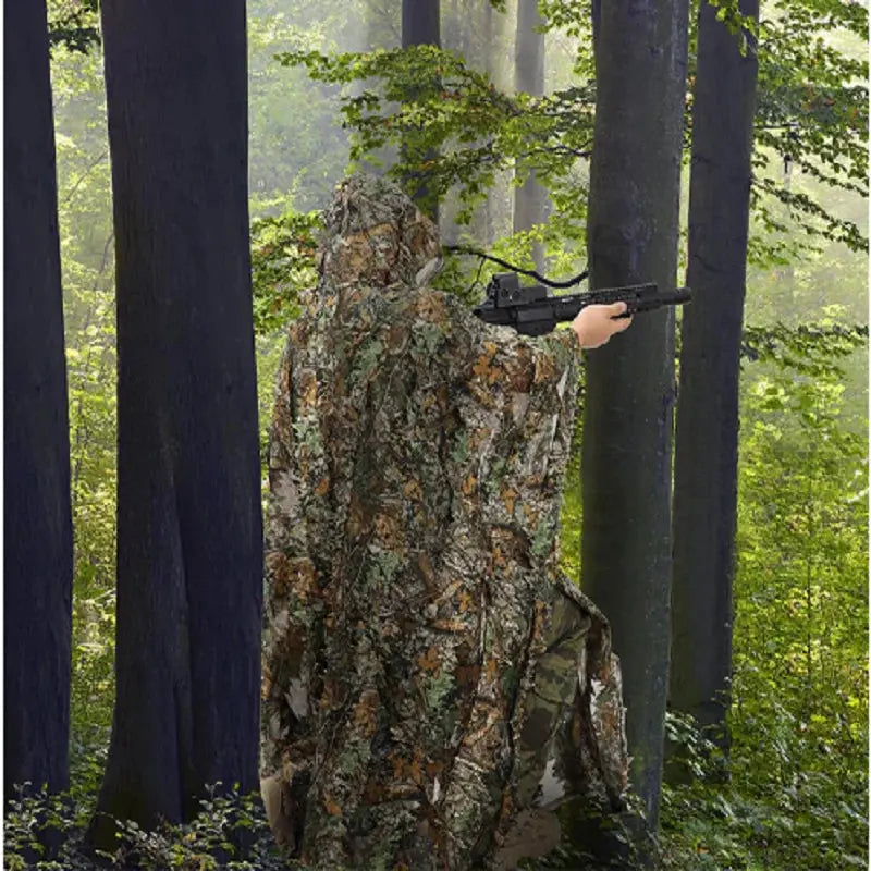 Poncho camouflage de dissimulation outdoor militaire et chasse Zone Tactique