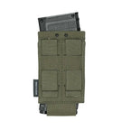 Porte chargeur 5.56 single MOLLE open top rapide rétention par serrage Zone Tactique