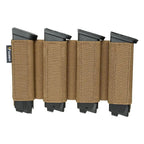 Porte chargeur 9mm quadruple à insérer dans pochette tactique 