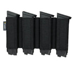 Porte chargeur 9mm quadruple à insérer dans pochette tactique 