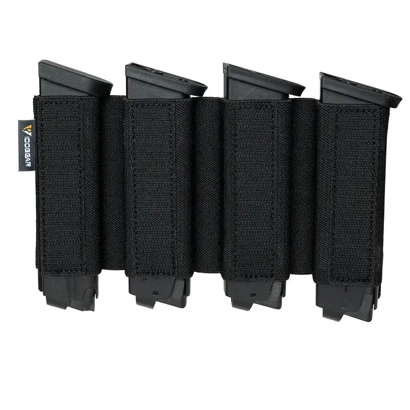 Porte chargeur 9mm quadruple à insérer dans pochette tactique Zone Tactique