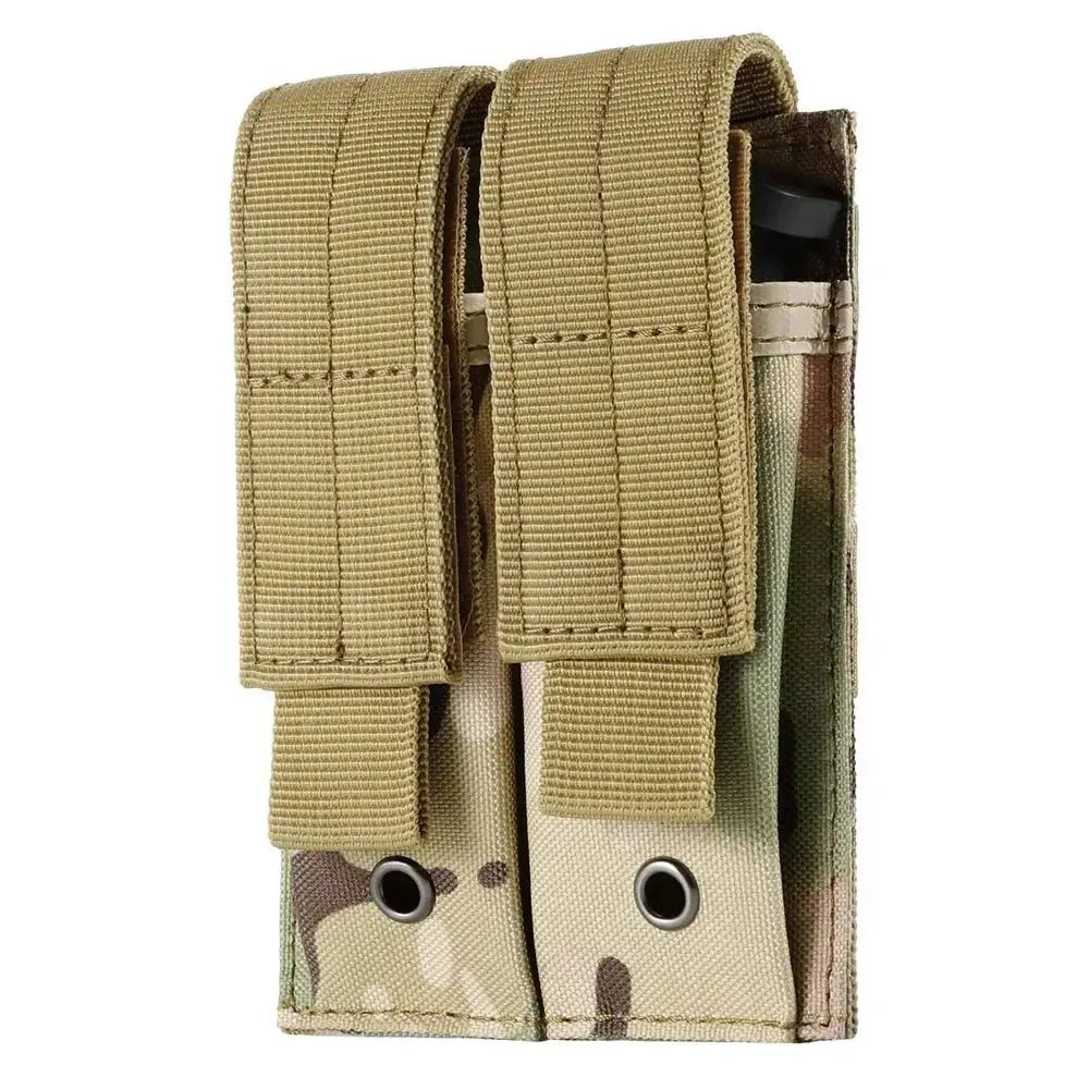 Porte chargeur DUO MOLLE pour chargeur pistolet 9mm rétention VELCRO Zone Tactique