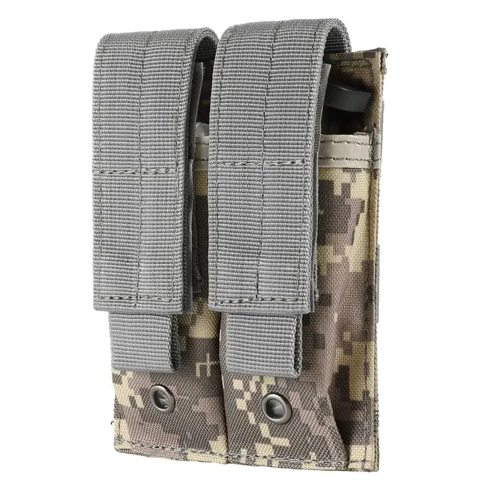 Porte chargeur DUO MOLLE pour chargeur pistolet 9mm rétention VELCRO Zone Tactique