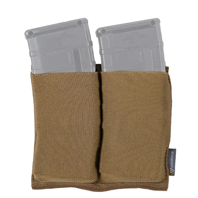 Porte chargeur MOLLE 5.56 double rétention par serrage tissu Zone Tactique