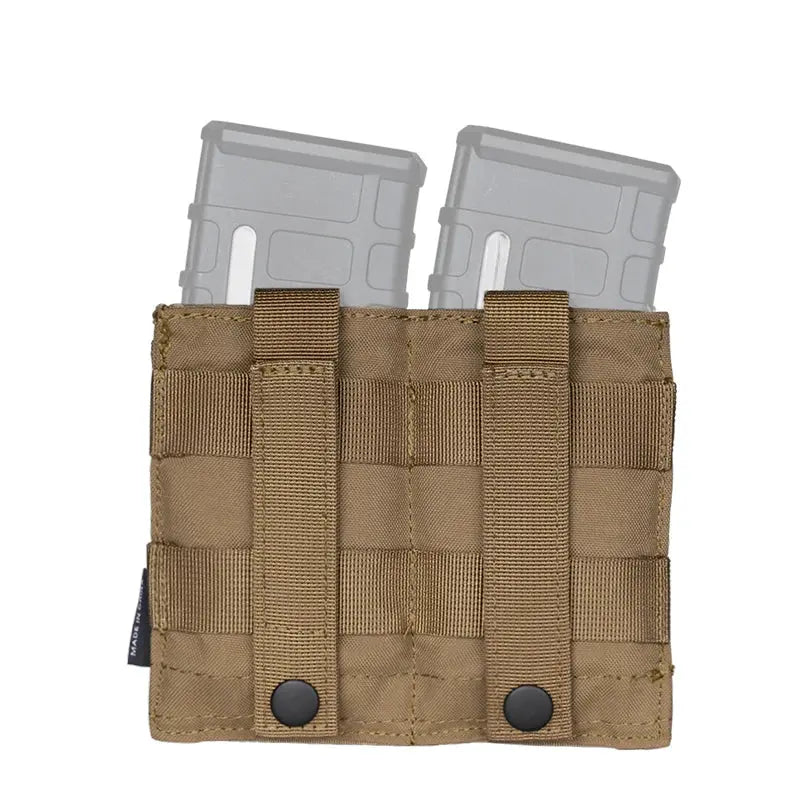 Porte chargeur MOLLE 5.56 double rétention par serrage tissu Zone Tactique