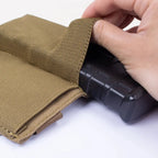 Porte chargeur MOLLE 5.56 double rétention par serrage tissu 