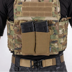 Porte chargeur MOLLE 5.56 double rétention par serrage tissu 