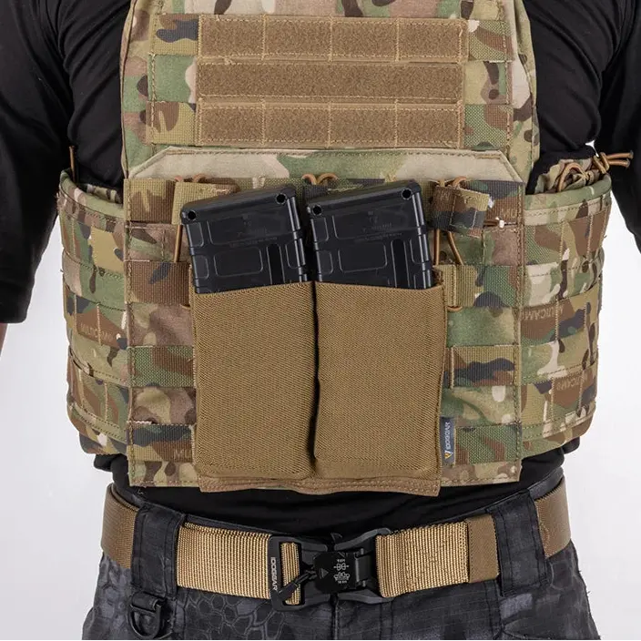 Porte chargeur MOLLE 5.56 double rétention par serrage tissu 