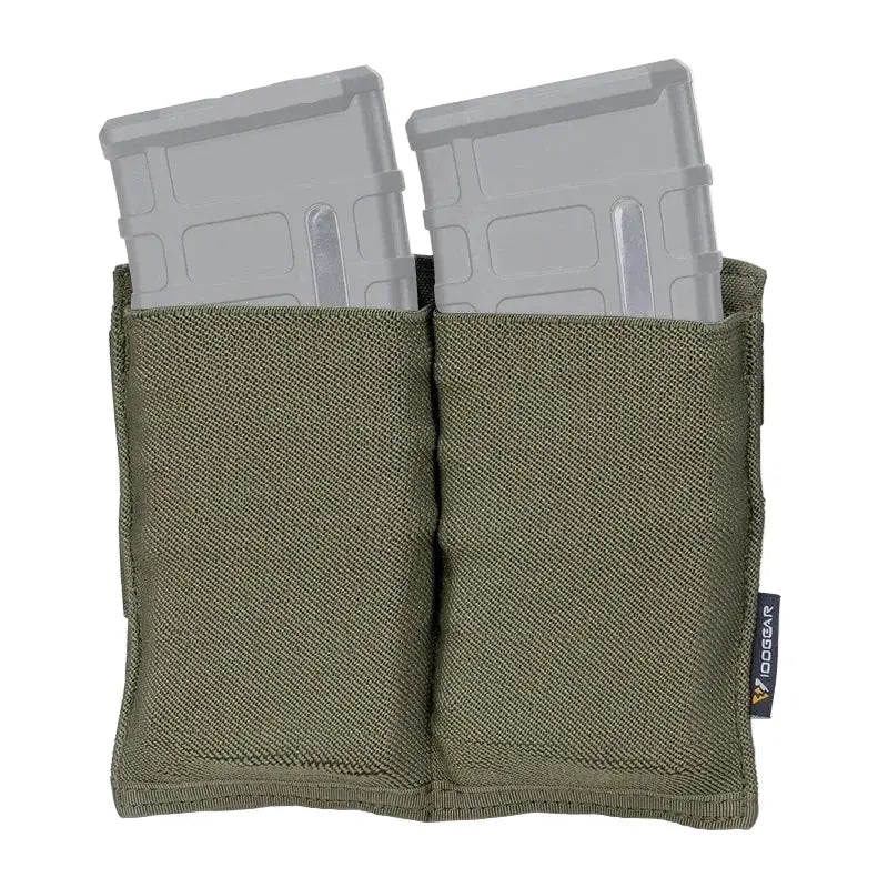 Porte chargeur MOLLE 5.56 double rétention par serrage tissu Zone Tactique