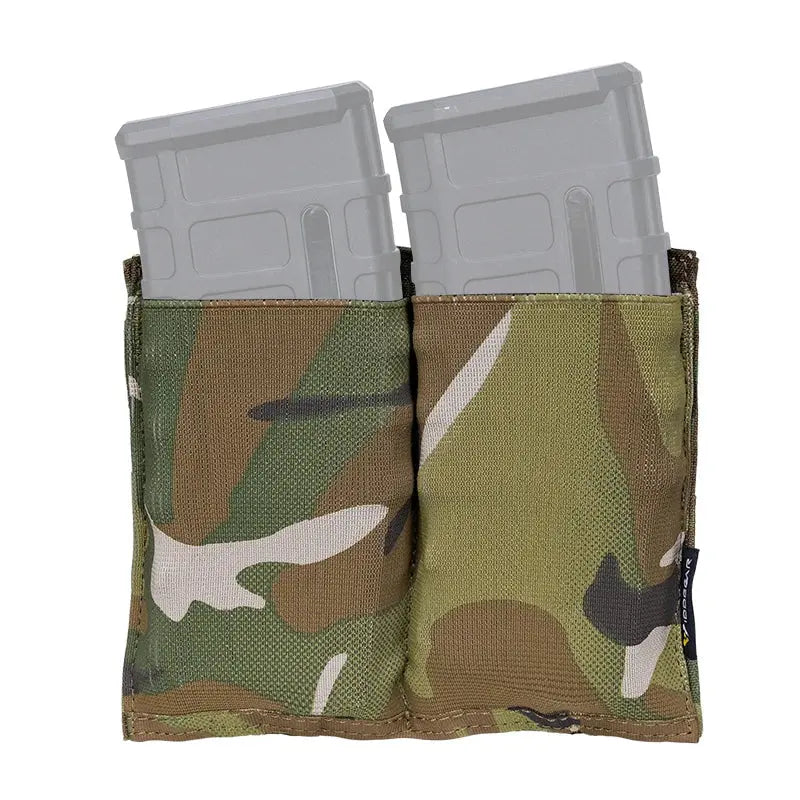 Porte chargeur MOLLE 5.56 double rétention par serrage tissu Zone Tactique