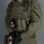 Porte chargeur double MOLLE open top rétention par serrage tissu Zone Tactique