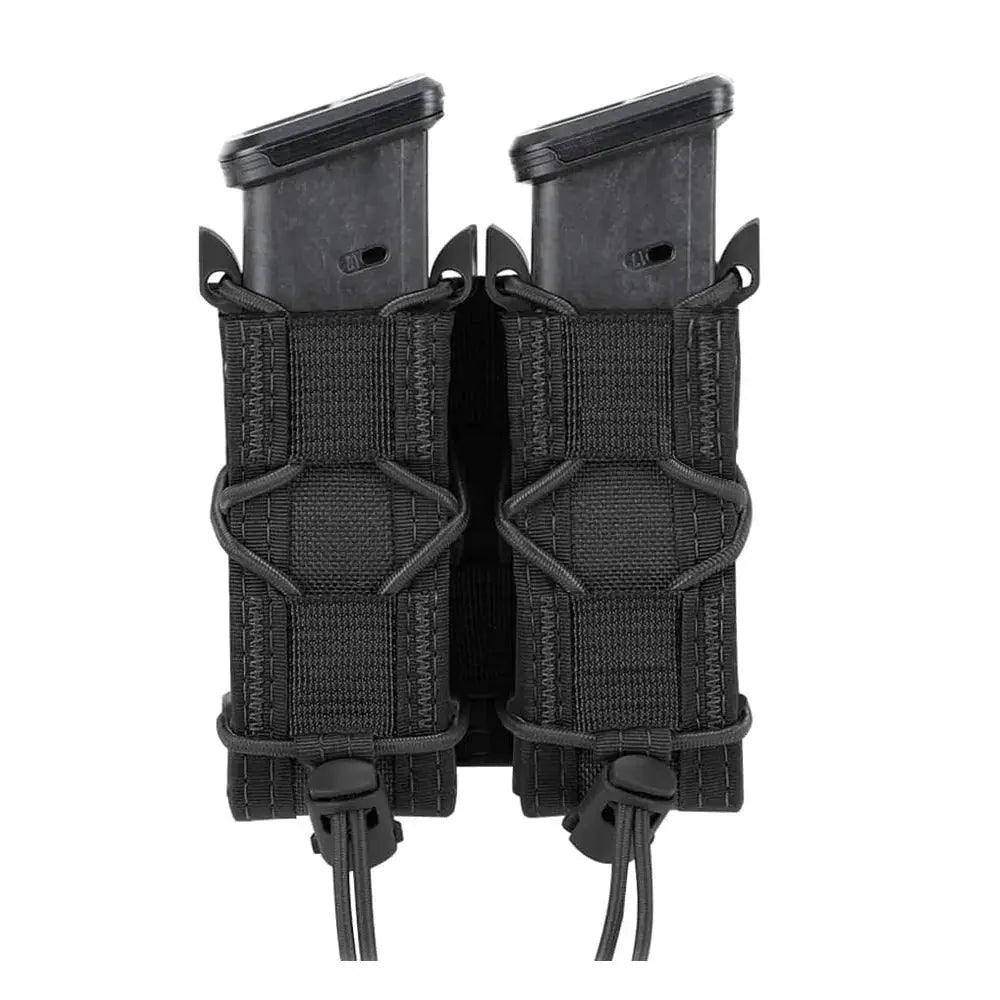 Porte chargeur double semi rigide pour pistolet 9mm usage rapide Zone Tactique
