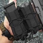 Porte chargeur double semi rigide pour pistolet 9mm usage rapide 