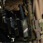 Porte chargeur rigide triple 5.56mm MOLLE maintien renforcé serrage Zone Tactique