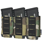 Porte chargeur rigide triple 5.56mm MOLLE maintien renforcé serrage Zone Tactique